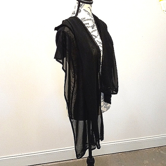 sheer scarf and wrap for new years  cooling effect embroided dainty soft botanic - Picture 3 of 13